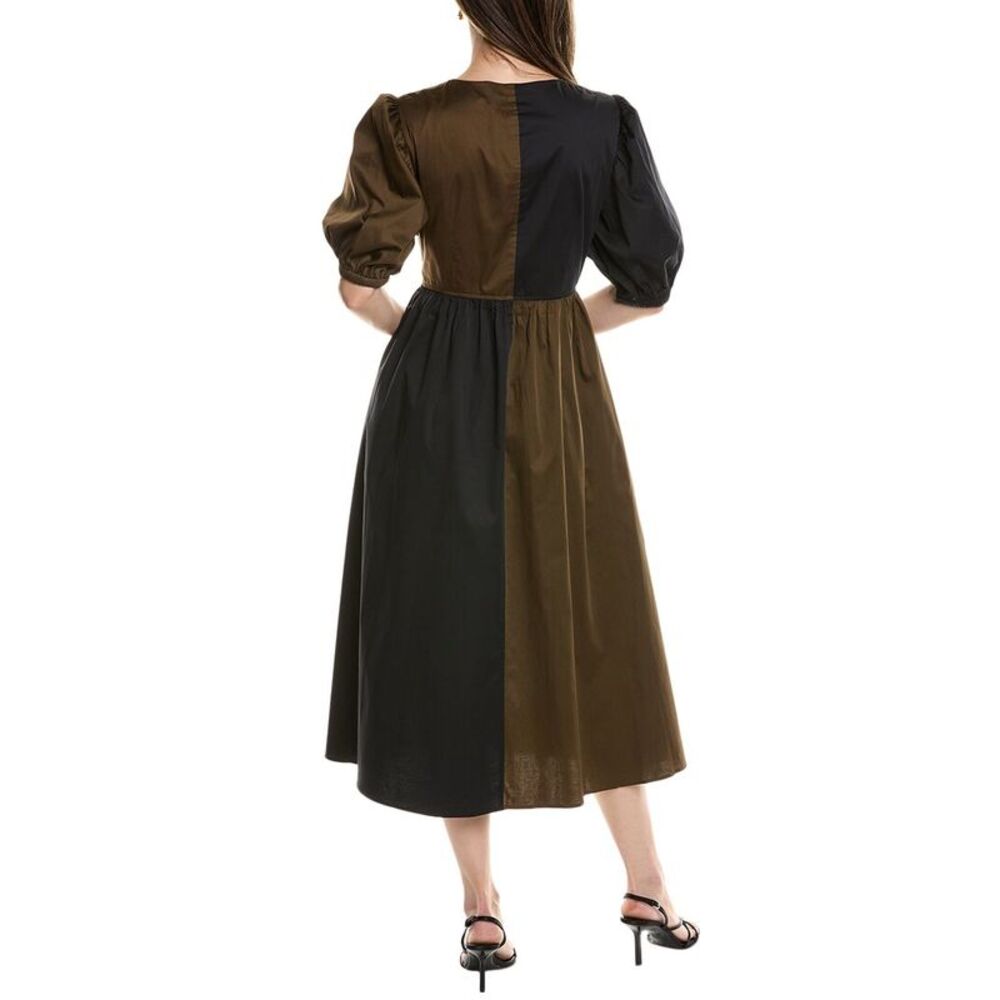 CROSBY by Mollie Burch Black and Brown Midi Dress - Picture 2 of 3